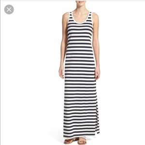 Vineyards Vines Stripe Navy Maxi Dress